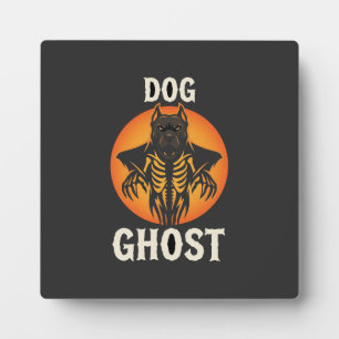 Plaque Photo Chien Fantôme Halloween Horreur Vecteur