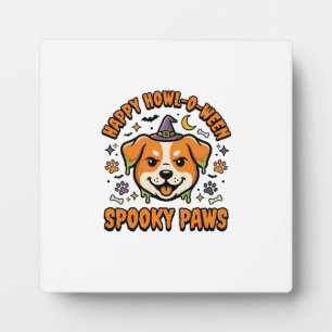 Plaque Photo Chien Halloween Pattes Effrayantes