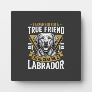 Plaque Photo Chien Labrador véritable ami