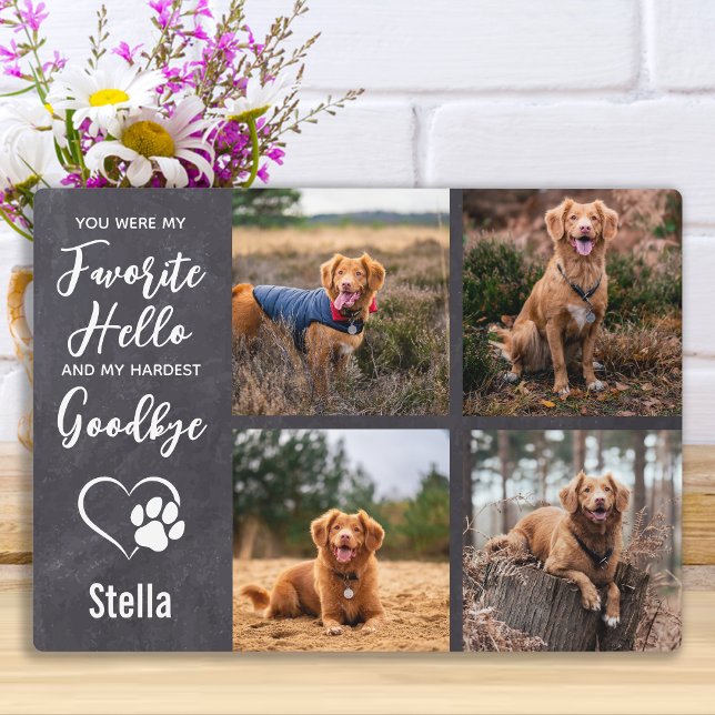 Plaque Photo Chien Memorial Keepsaké Sympathy Pet Perdre (Créateur téléchargé)