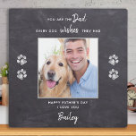 Plaque Photo Chien Papa Personnalisé Animaux de compagnie Photo<br><div class="desc">"Tu es le papa que chaque chien désire avoir !" ! Cette Fête des pères donne à papa une jolie plaque photo personnalisée de son meilleur ami. Personnalisez avec le nom du chien et la photo préférée. Cette plaque de fête des pères de chien papa sera un favori de tous...</div>