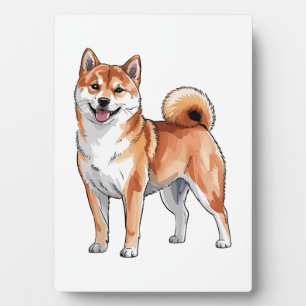 Plaque Photo Chien Shiba Inu - Mignon et Heureux
