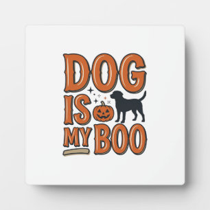 Plaque Photo Chien Vintage Est Mon Boo Halloween Conception de