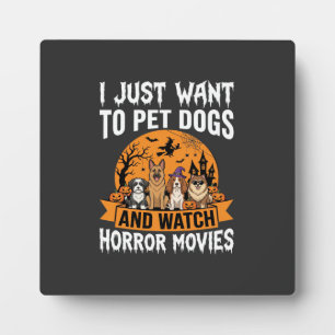 Plaque Photo Chiens drôles d'Halloween vecteur de films d'horre