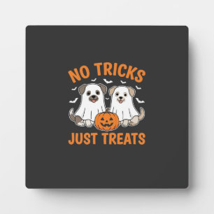 Plaque Photo Chiens fantômes Halloween Pas de farces juste des