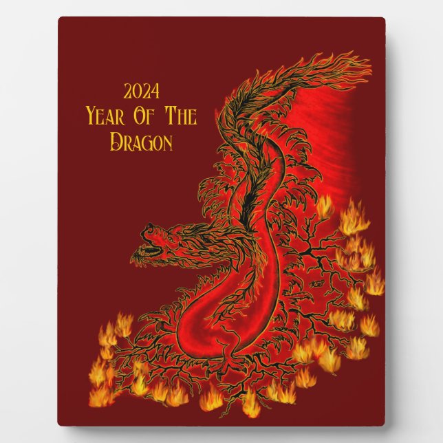 Plaque Photo Chine Dragon, 2024 Année Du Dragon (Devant)