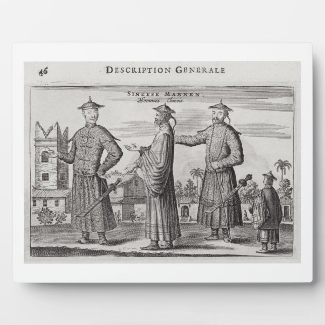 Plaque Photo Chinese Men, une description générale d'un compte (Devant)