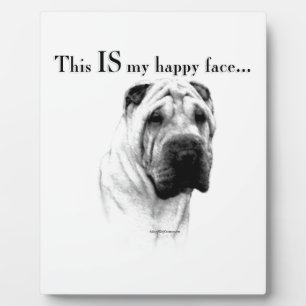 Plaque Photo Chinois Shar Pei Joyeux Visage