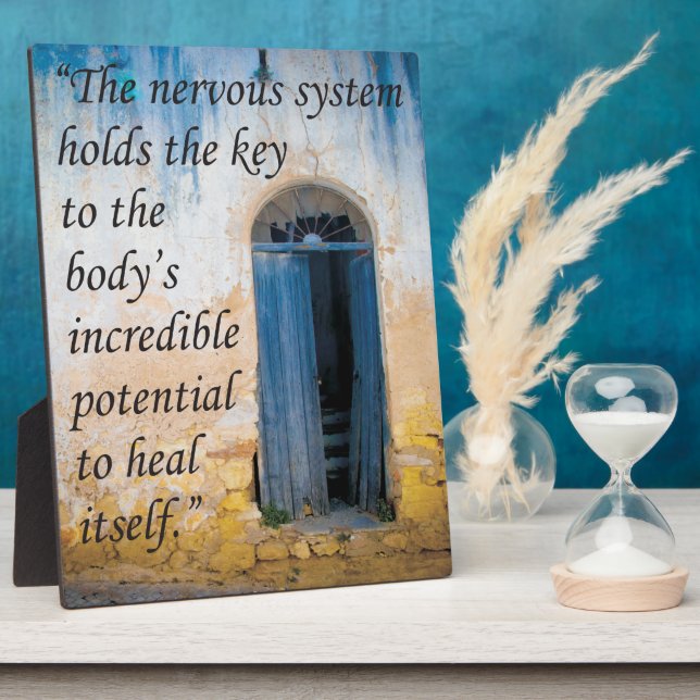 Plaque Photo Chiropractic Key to Health Easel (Côté)