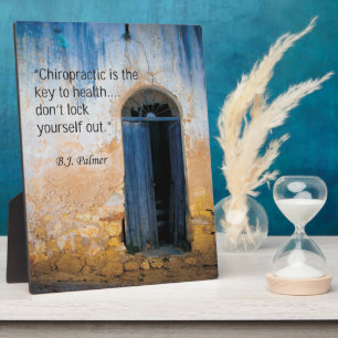 Plaque Photo Chiropractic Key to Health Easel