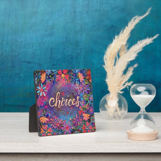 Plaque Photo Choix amusant Plat Floral Inspirivity Easel (Insitu)