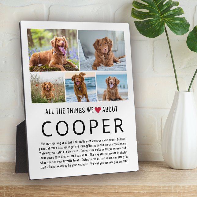 Plaque Photo Choses de collage photo que nous aimons chez vous  (Créateur téléchargé)