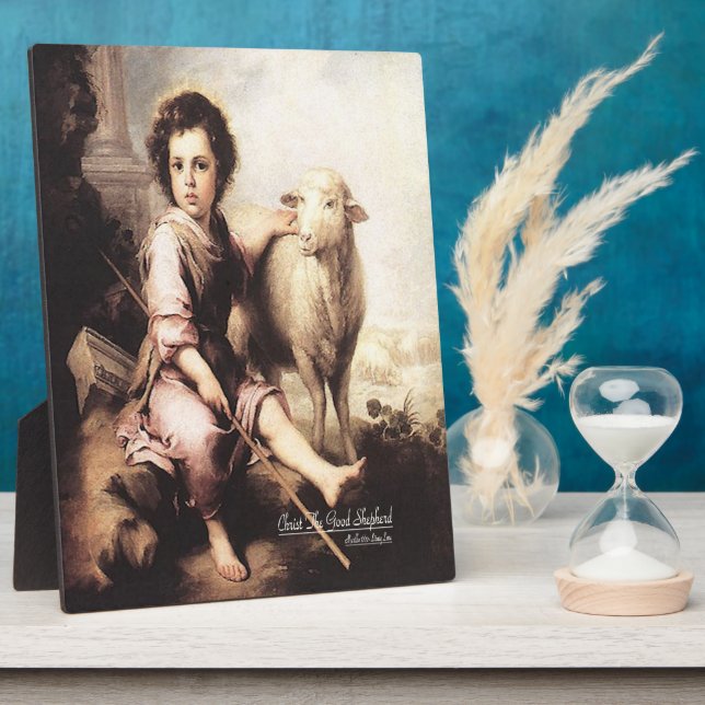 Plaque Photo Christ Bon Pasteur (Côté)