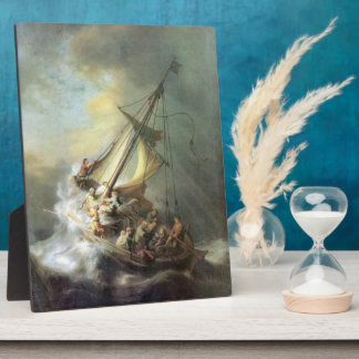Plaque Photo Christ dans une tempête sur la mer de Galilée -Rem