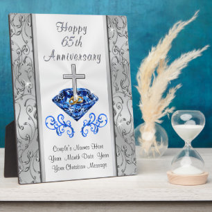 Plaque Photo Christian 65 ans Cadeaux d'anniversaire Mariage