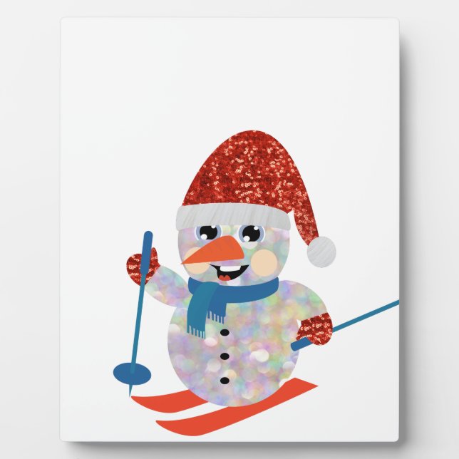 Plaque Photo christmas snowman (Devant)