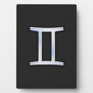 Plaque Photo Chrome comme Gemini signe Zodiac