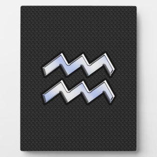Plaque Photo Chrome moderne comme Aquarius Zodiac Connexion Sna