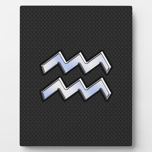 Plaque Photo Chrome moderne comme Aquarius Zodiac Connexion Sna (Devant)