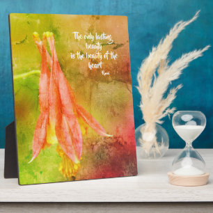 Plaque Photo Chronique de beauté durable Citation Rumi inspiran