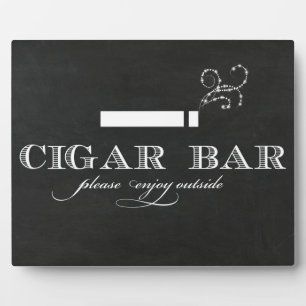 Plaque Photo Cigar Bar Sign Table Easel