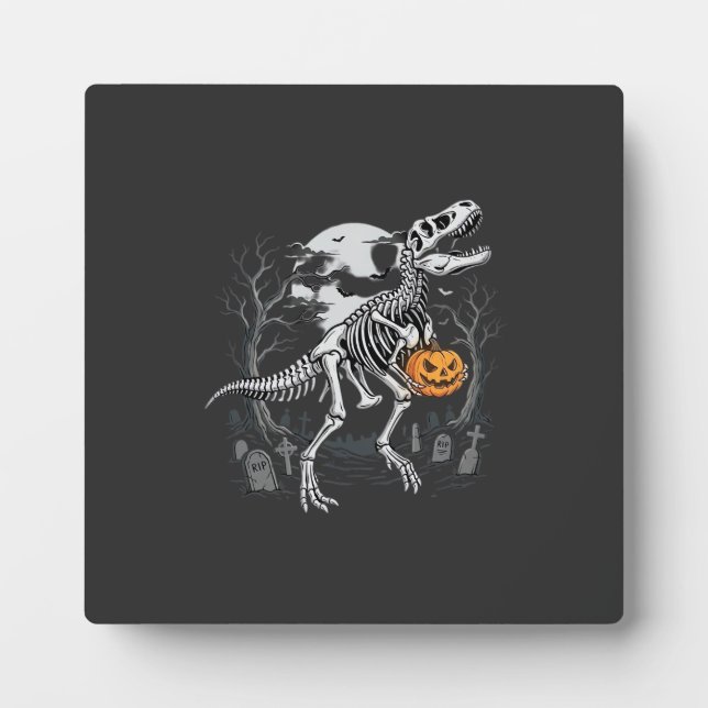 Plaque Photo Cimetière de citrouille d'Halloween de squelette d (Devant)