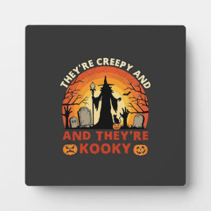 Plaque Photo Cimetière de sorcières d'Halloween Creepy Kooky Pu