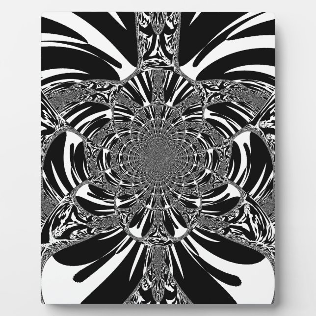 Plaque Photo Circulaire Zebra Kaleidoscope Art (Devant)