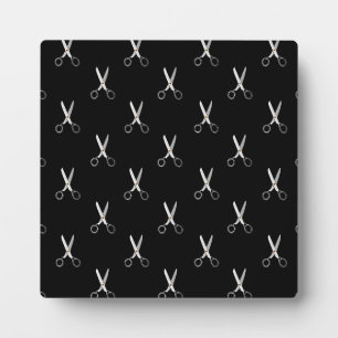Plaque Photo Ciseaux Vintage Noir Motif Minimaliste
