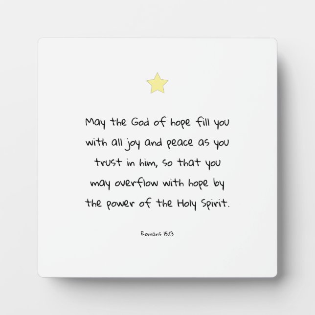 Plaque Photo Citation biblique inspirante Écriture Bénédiction  (Devant)