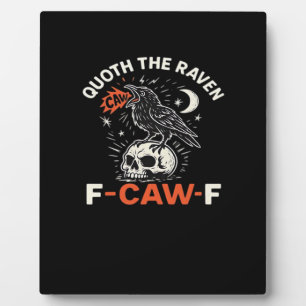 Plaque Photo Citation Corbeau F-Caw-F