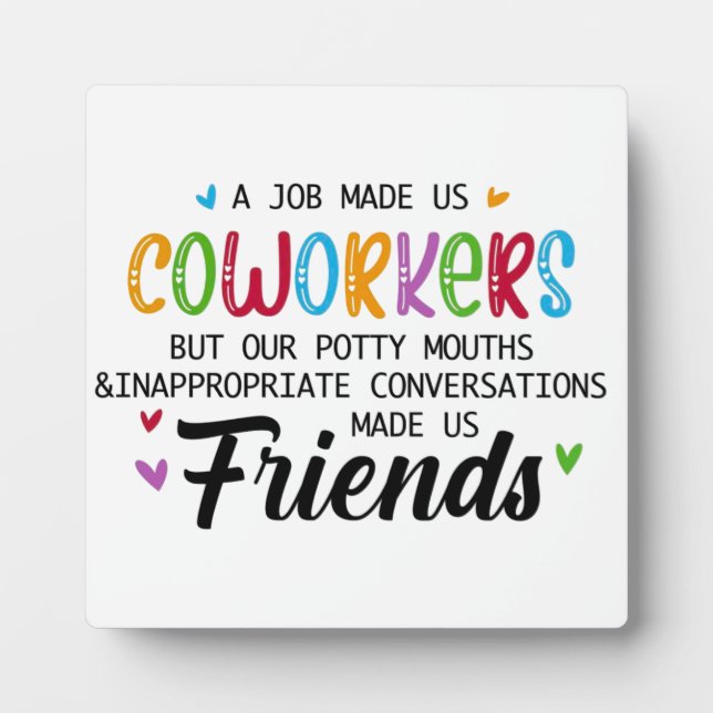 Plaque Photo Citation Coworker - Travail Fait Nous Coworkers Am (Devant)