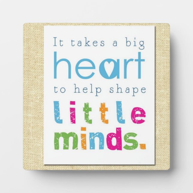 Plaque Photo Citation d'appréciation de l'enseignant (Devant)