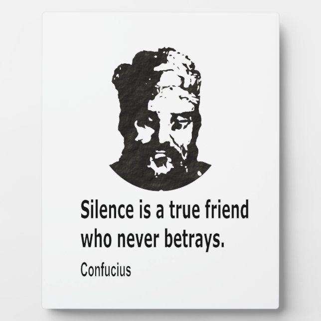 Plaque Photo Citation De Confucius (Devant)