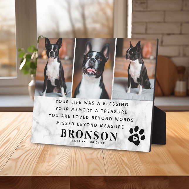 Plaque Photo Citation de deuil pour animaux de compagnie en mar (Créateur téléchargé)