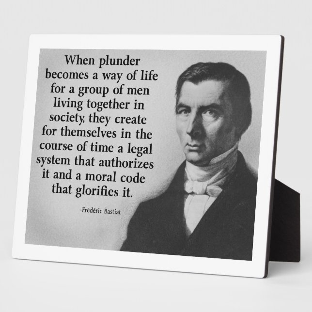 Plaque Photo Citation de Frederic Bastiat Plunder (Côté)