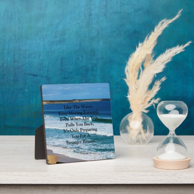 Plaque Photo Citation De Motivation De Plage : Comme Les Vagues (Insitu)