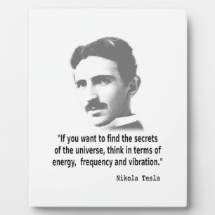 Plaque Photo Citation De Nikola Tesla