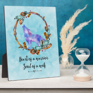 Plaque Photo Citation de typographie avec le loup sauvage dans