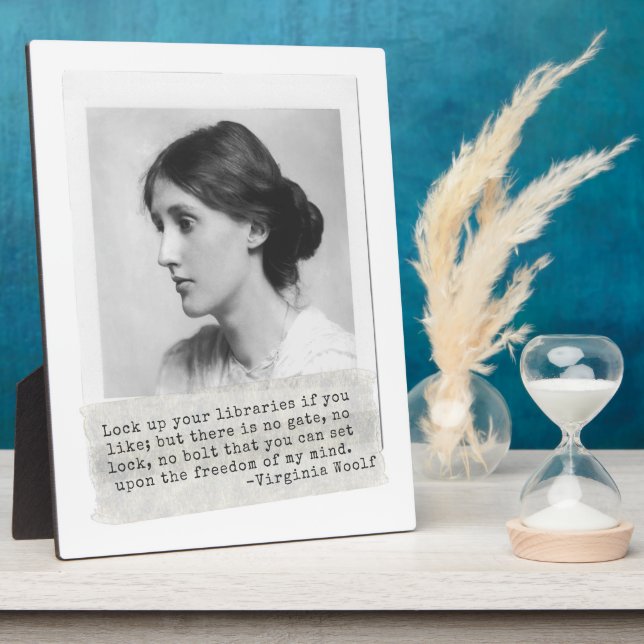 Plaque Photo Citation de Virginia Woolf - Icônes de l'histoire  (Côté)