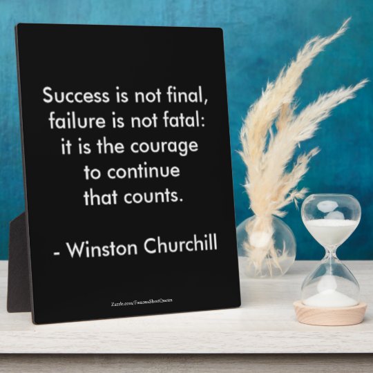 Plaque Photo Citation De Winston Churchill Succes Zazzle Fr