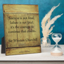 Citation de Winston Churchill ; Succès Bois Vieill