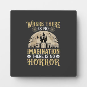 Plaque Photo Citation d'horreur d'Halloween Château hanté Imagi