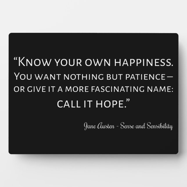 Plaque Photo Citation Du Sens Et De La Sensibilité I (Devant)