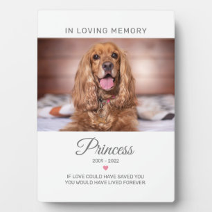 Plaque Photo Citation du Souvenir commémoratif pour animaux de