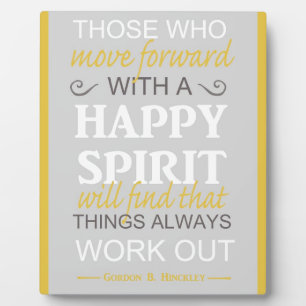 Plaque Photo citation inspirante de Gordon B. Hinckley lds