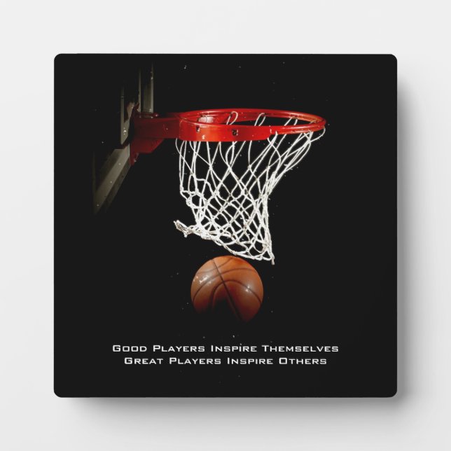 Plaque Photo Citation Inspirationnelle Basketball Inspiration J (Devant)