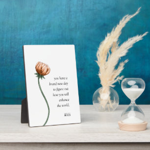 Plaque Photo Citation Motivationnelle Boss Lady Floral