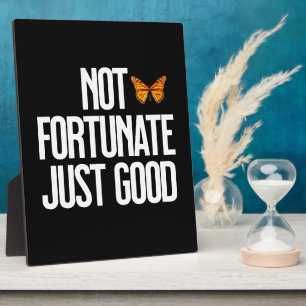 Plaque Photo Citation Papillon Monarch 'Pas De Chance, Simpleme