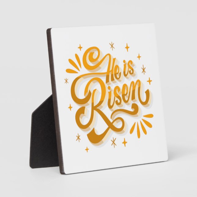 Plaque Photo Citation Religieuse Il Est Ressuscité (Recto)